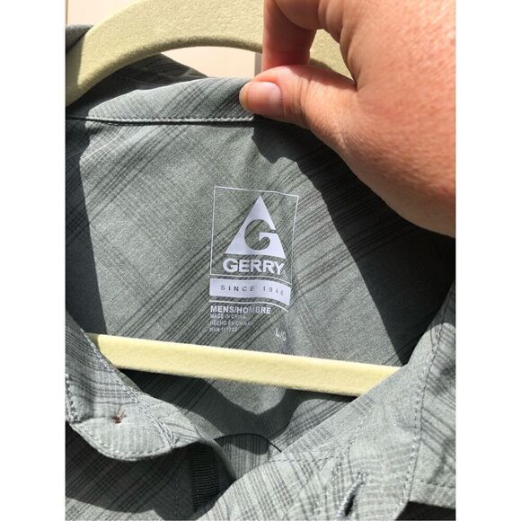 Gerry Men's Short Sleeve Large (L) Plaid Quick Dry - Picture 3 of 5